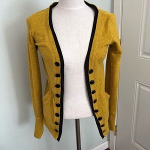 💗 3/25 Mustard yellow black cardigan sweater